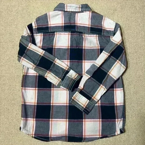 Cherokee Brand Long Sleeve Dress Shirt Blue / Orange Size 6/7 A0019 - Picture 3 of 4